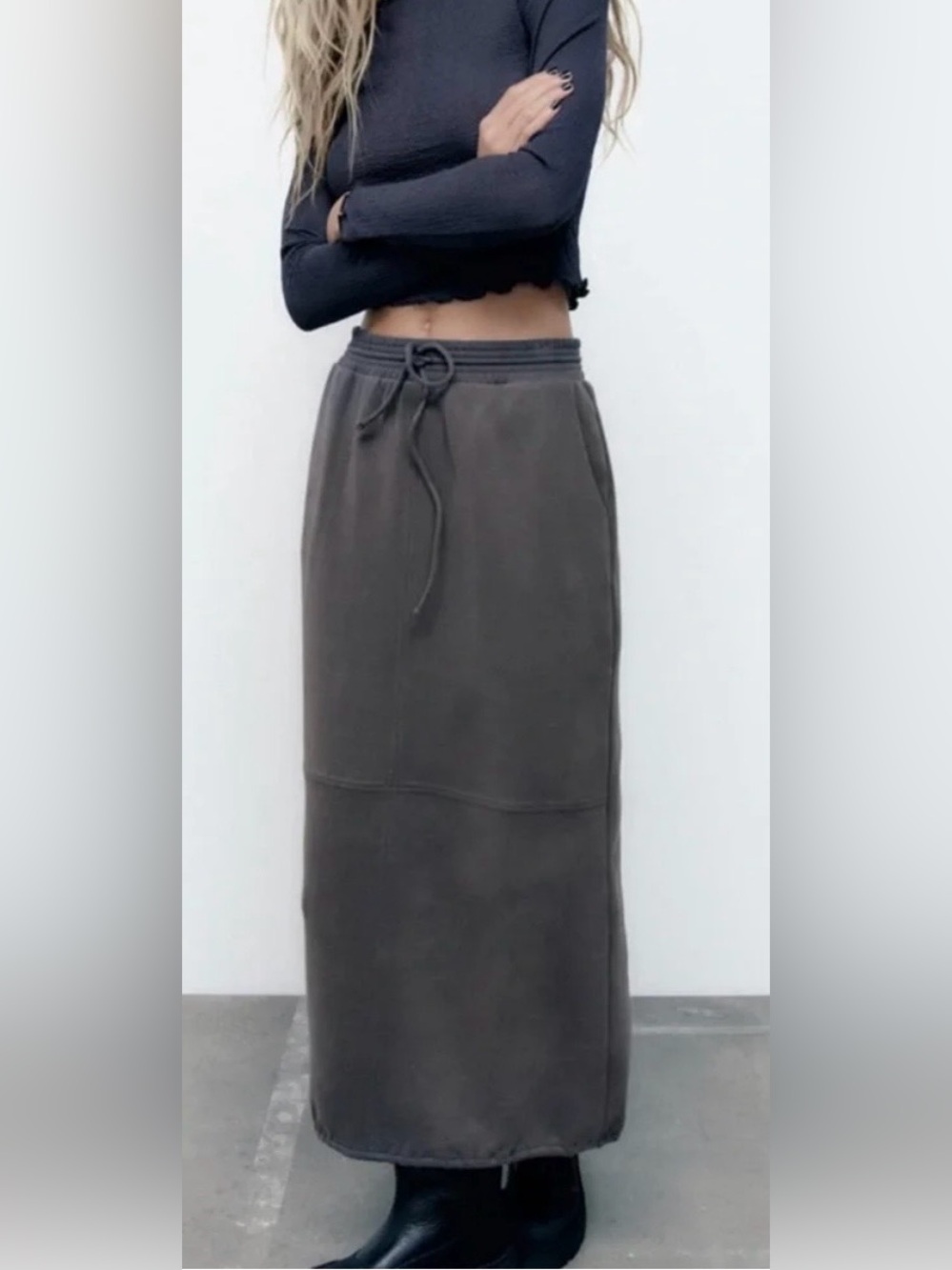 ZARA Plush Cargo Skirt Size L NWOT